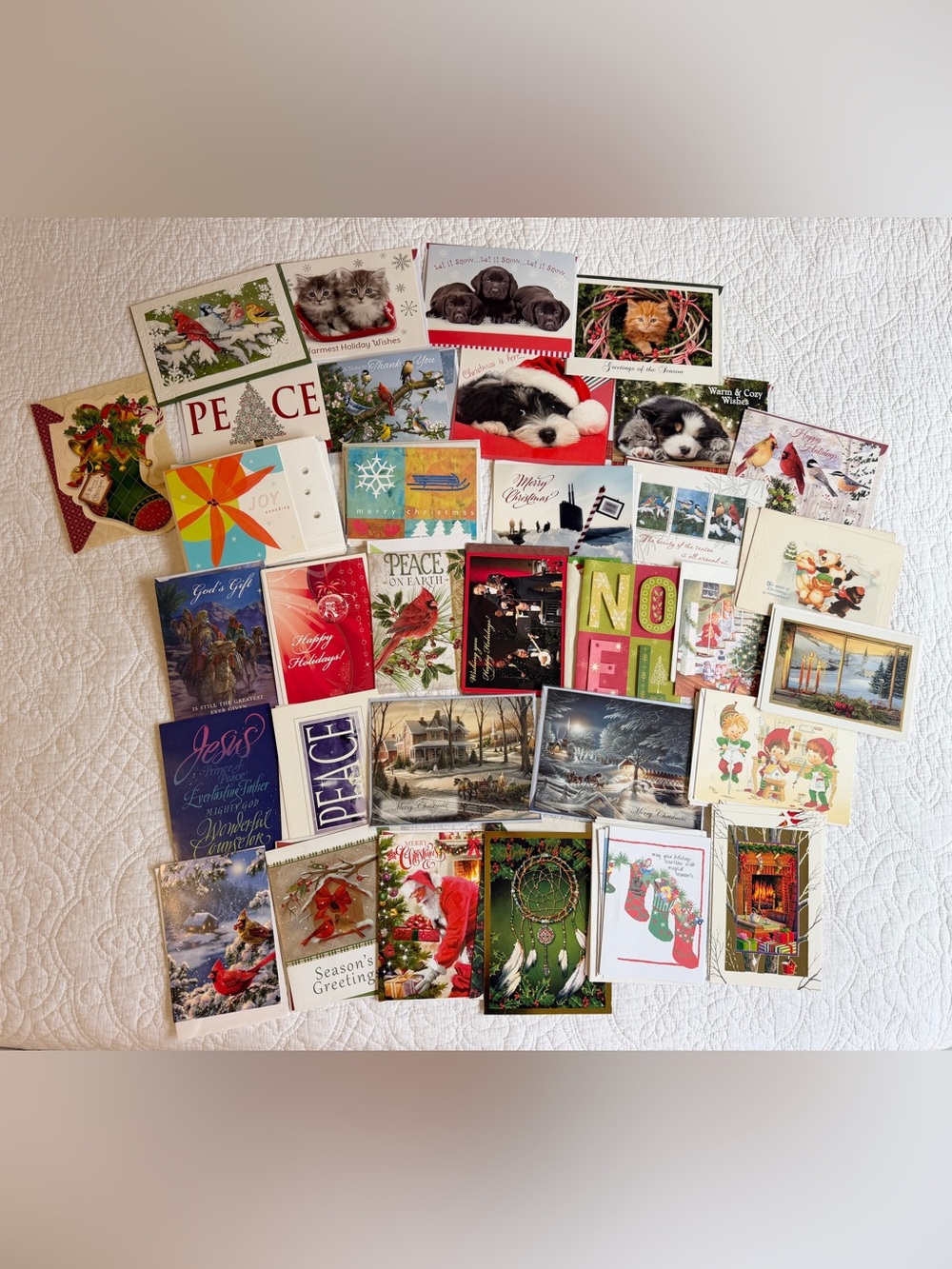 Lot Of 50+ Vintage Christmas Cards Card 1980-2000 W/Original Envelopes UNUSED